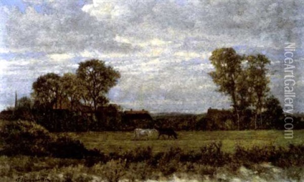 Landschap Oil Painting - Jean Pierre Francois Lamoriniere