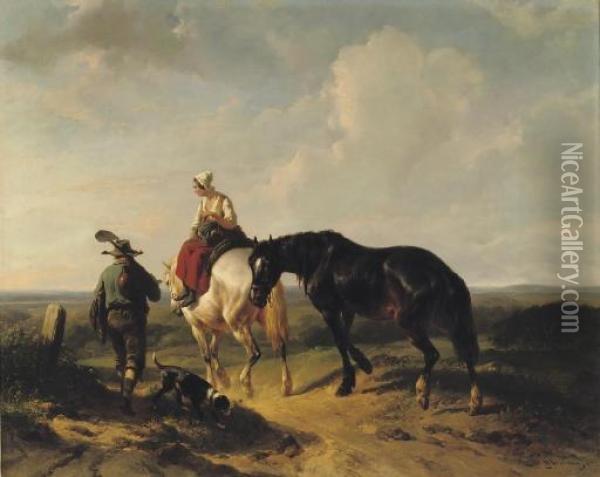 On The Way Oil Painting - Wouterus Verschuur