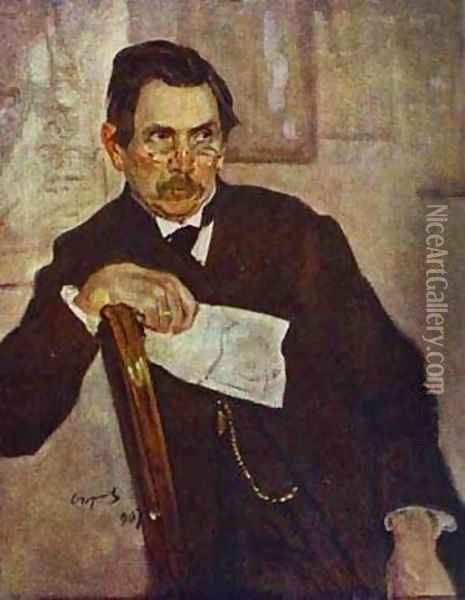 Portrait Of A Kasyanov 1907 Oil Painting - Valentin Aleksandrovich Serov