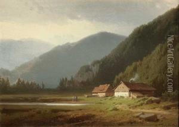 Muhlenthal Bei Wernigerode Im Harz Oil Painting - Carl Triebel