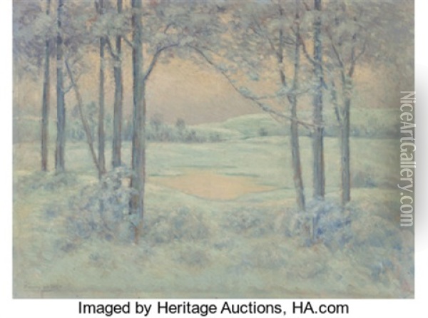 Winter In The Meadow Oil Painting - Dawson Watson