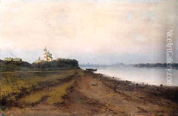 View on the Volga Oil Painting - Isaak Ilyich Levitan