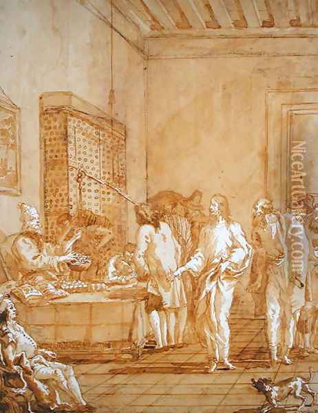 The Calling of St. Matthew Oil Painting - Giovanni Domenico Tiepolo