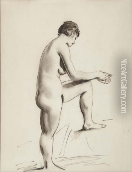 Nude Study Oil Painting - George Wesley Bellows