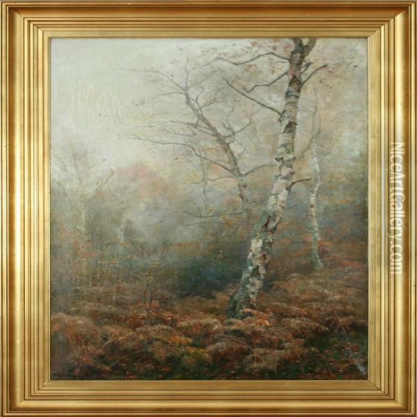 A Forrest At Fall Oil Painting - James Herbert Snell