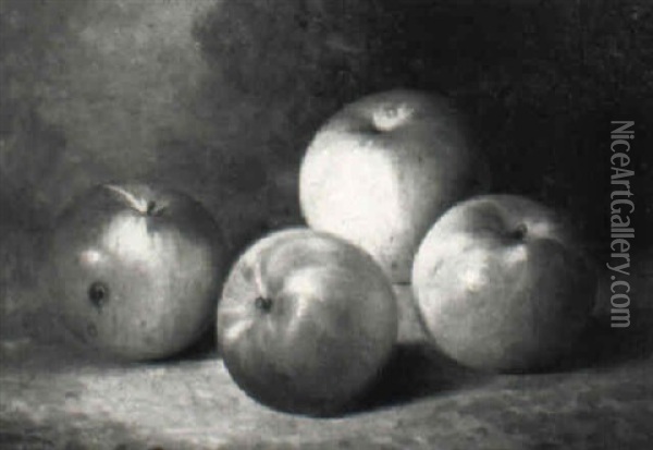 Four Courtland Apples Oil Painting - Bryant Chapin