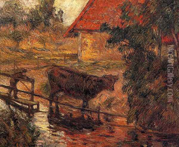 Watering Place Oil Painting - Paul Gauguin