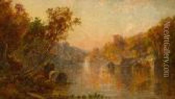 Ramapo Valley Oil Painting - Jasper Francis Cropsey