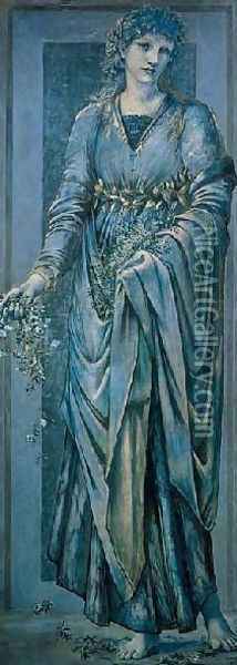 Flora Oil Painting - Sir Edward Coley Burne-Jones