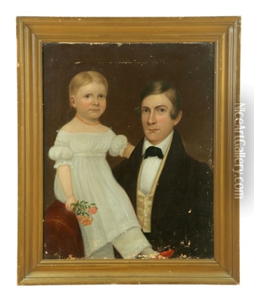 Edwin And Ellen Holrook Oil Painting - Isaac Augustus Wetherby
