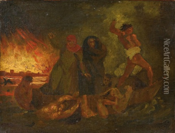 Dante Et Virgile Aux Enfers Oil Painting - Eugene Delacroix