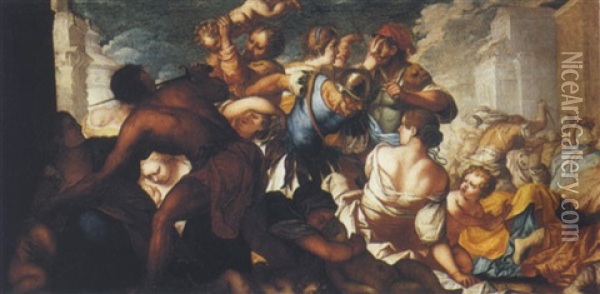 The Massacre Of The Innocents Oil Painting - Giuseppe Diamantini