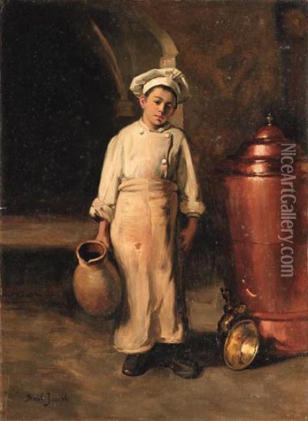 The Chef's Apprentice Oil Painting - Joseph Bail