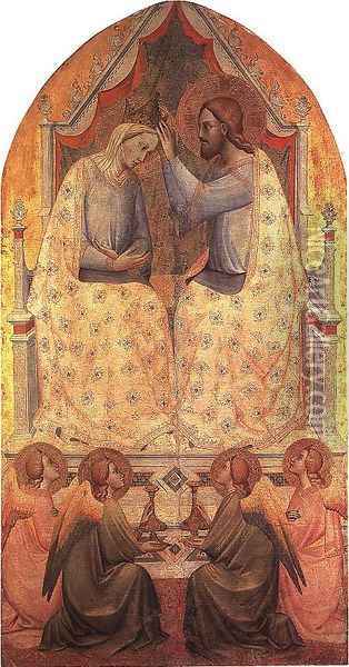 Coronation of the Virgin c. 1380 Oil Painting - Agnolo Gaddi
