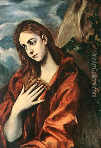 Penitent Magdalene 1585-90 Oil Painting - Sir Edward Coley Burne-Jones
