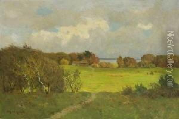 Herbstliche
 Seelandschaft. Oil Painting - Paul Muller-Kaempff