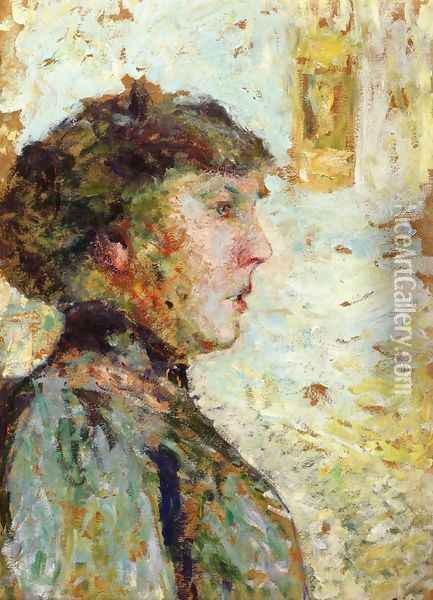 Portrait of a Woman in Profile Oil Painting - Jean-Edouard Vuillard