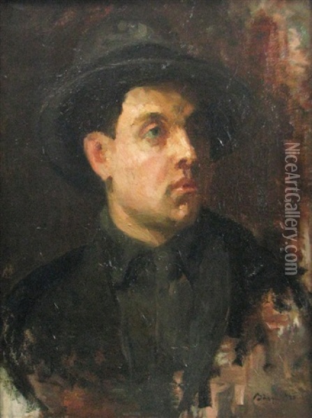 Man Portrait Oil Painting - Aurel Baesu