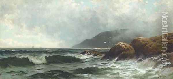 Rocky Coastline 2 Oil Painting - Alfred Thompson Bricher