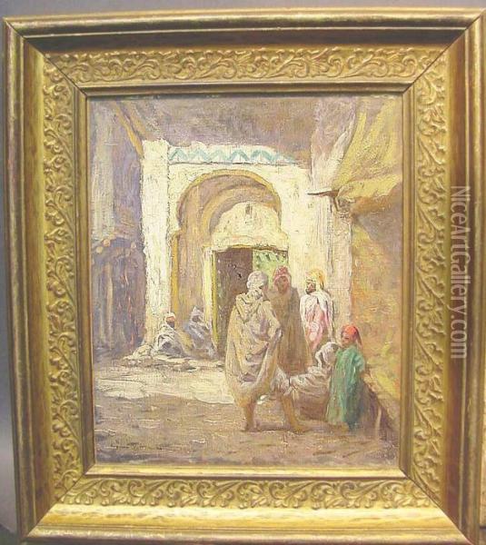 Arab Street Oil Painting - Addison Thomas Millar