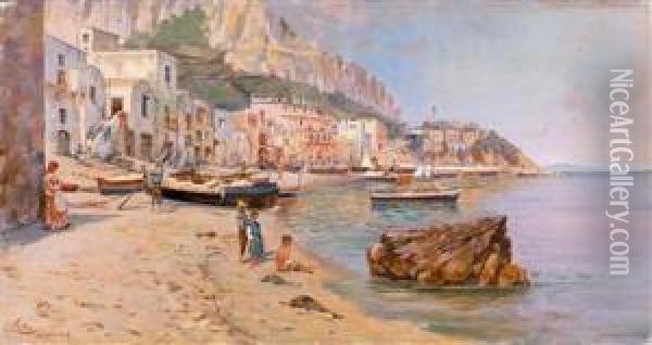 Partie Aus Capri Oil Painting - Antonino Leto