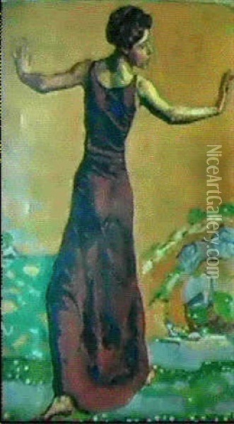Femme Joyeuse Iii Oil Painting - Ferdinand Hodler