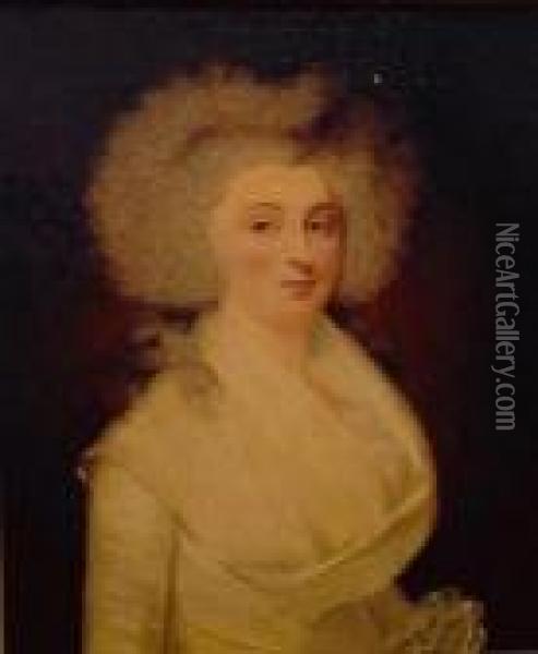 Portrait Of A Woman In White Oil Painting - John Webber