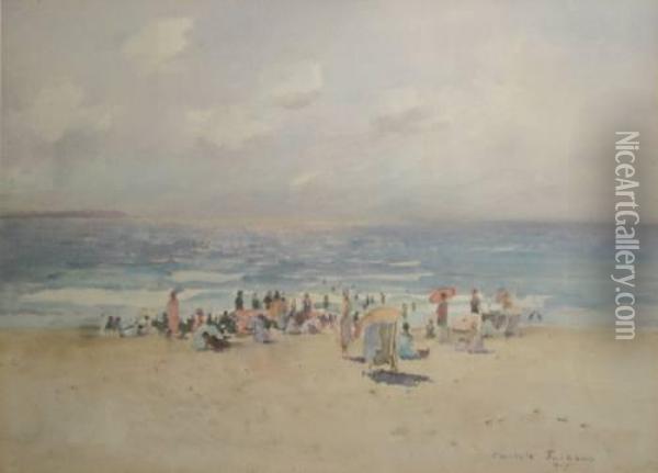 Sydney Beach Scene Oil Painting - Carlyle Jackson