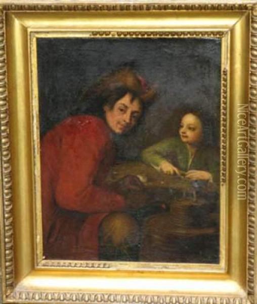 Portrait Of A Men With Aboy Oil Painting - Christoffel Lubieniecki