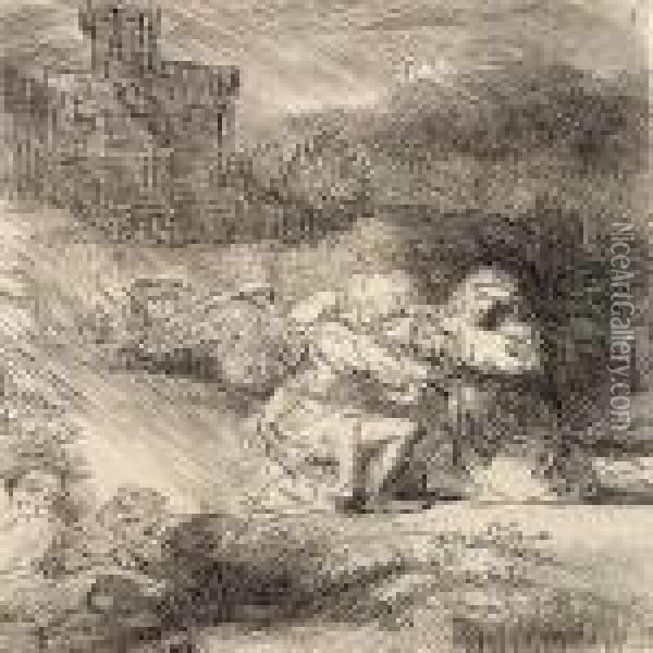 The Agony In The Garden Oil Painting - Rembrandt Van Rijn