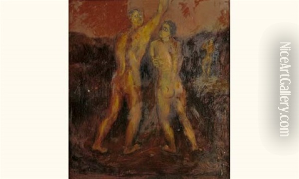 Etude Pour Gli Uomini Che Si Voltano Oil Painting -  Scipione (Gino Bonichi)