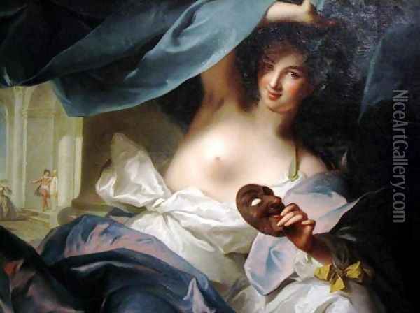 Muse of Comedy Oil Painting - Jean-Marc Nattier