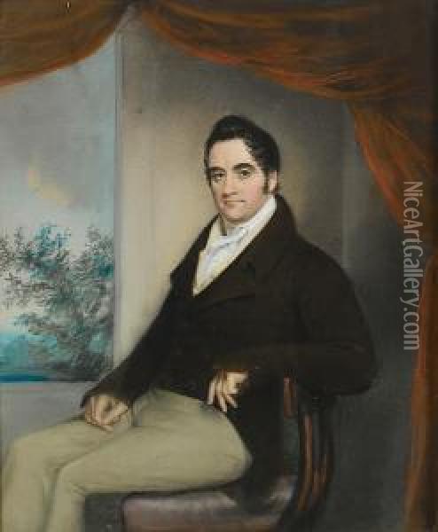 Portrait Of A Gentleman Oil Painting - James Sharples
