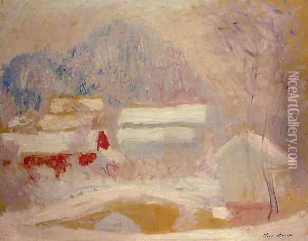 Norwegian Landscape Sandviken Oil Painting - Claude Oscar Monet