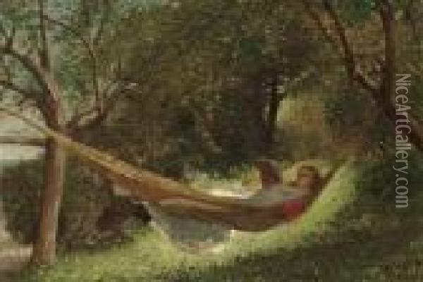 Girl In The Hammock Oil Painting - Winslow Homer