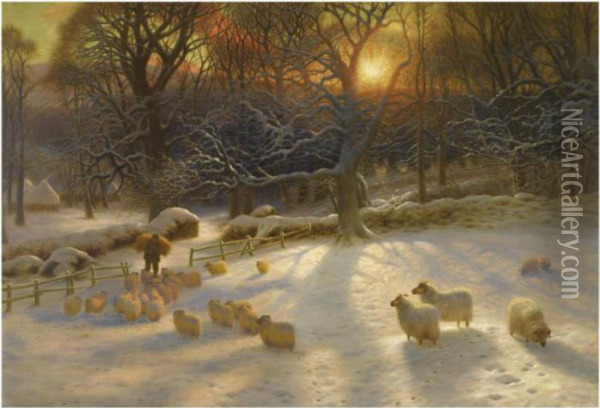 The Shortening Winter's Day Is Near A Close Oil Painting - Joseph Farquharson