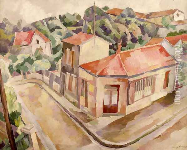 View of Arcueil Oil Painting - Diego Rivera