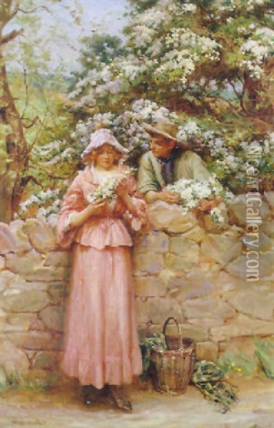 In The Time Of Blossom Oil Painting - Robert Payton Reid