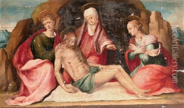 The Pieta Oil Painting - Francesco Brini