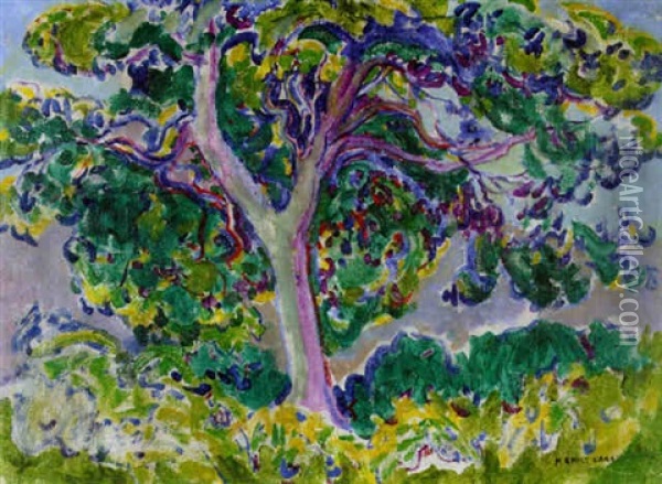 Green Tree Oil Painting - Emily Carr