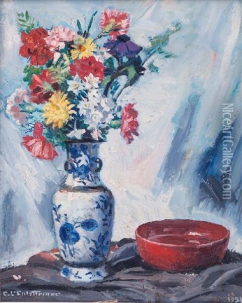 Bouquet De Fleurs Oil Painting - Charles L'Eplattenier