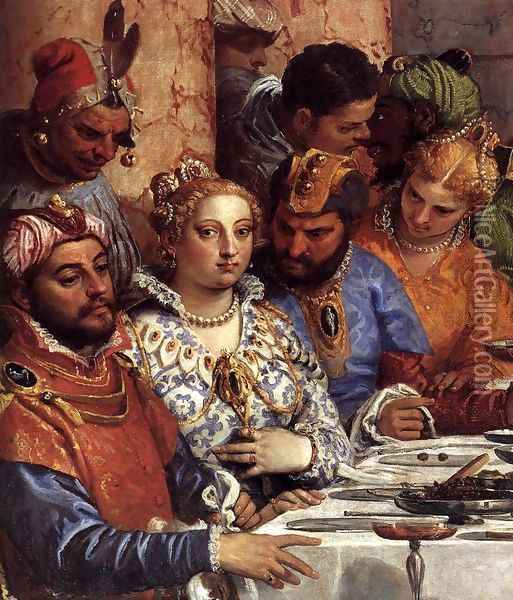 The Marriage at Cana (detail) Oil Painting - Paolo Veronese (Caliari)