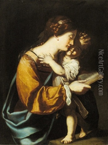 Madonna Con Bambino Oil Painting - Antiveduto Grammatica