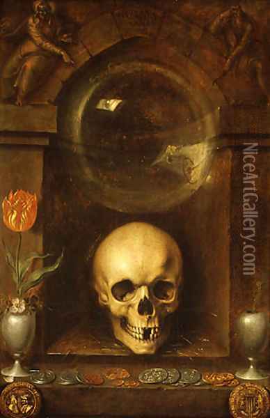 Vanitas Still Life 1603 Oil Painting - Jacob de II Gheyn
