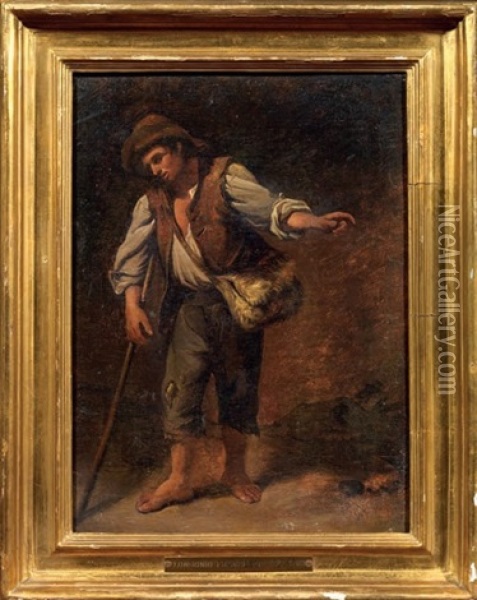 Figura Di Mendicante Oil Painting - Francesco Londonio