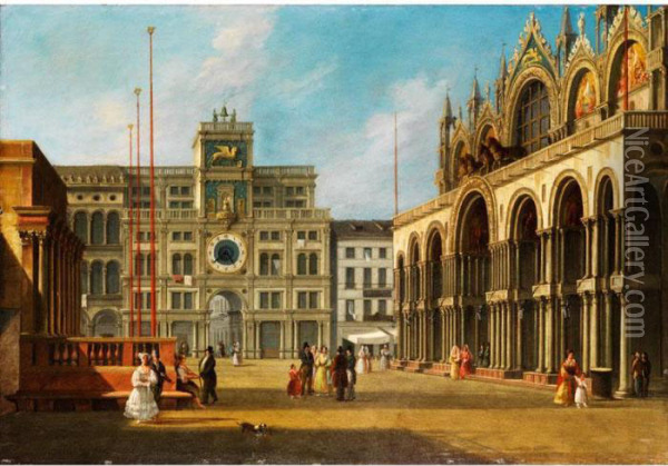 Venedig, San Marco Oil Painting - Giacomo Caneva