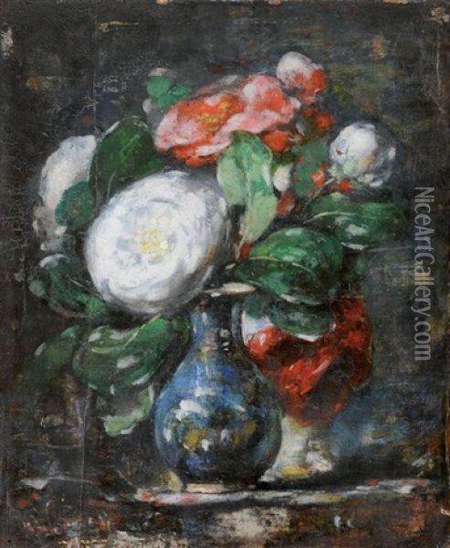Bouquet De Fleurs Oil Painting - Francois Vernay