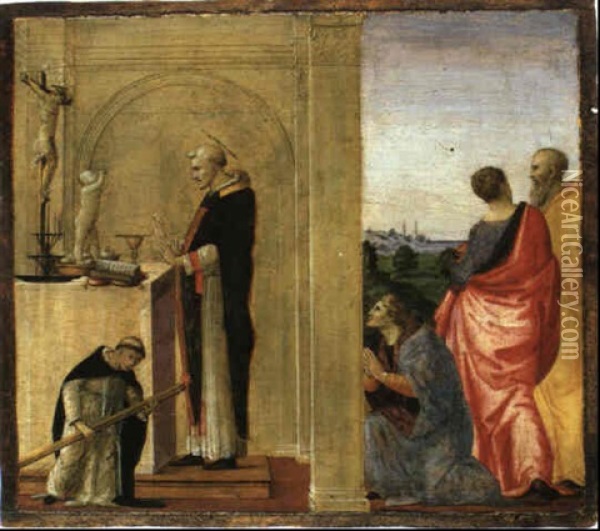 Miracolo Del Santo Vincenzo Ferrari Oil Painting - Francesco Granacci