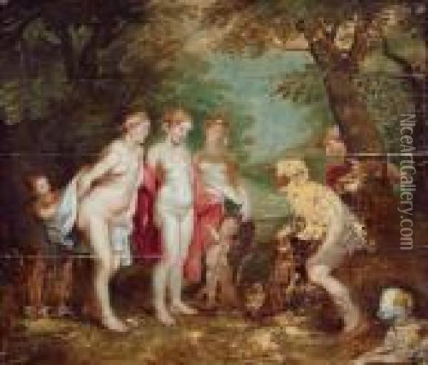 Il Giudizio Di Paride Oil Painting - Peter Paul Rubens