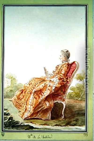 Mademoiselle de la Hulliere Oil Painting - Louis Carrogis Carmontelle
